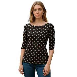 Poka Dot Short Sleeve Top